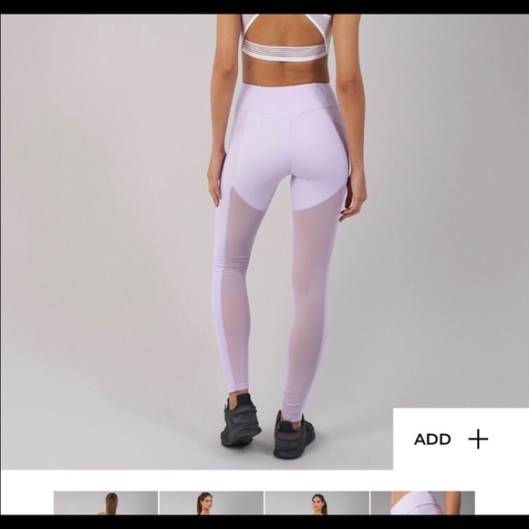Gymshark lavender leggings with mesh details - Picture 2 of 6
